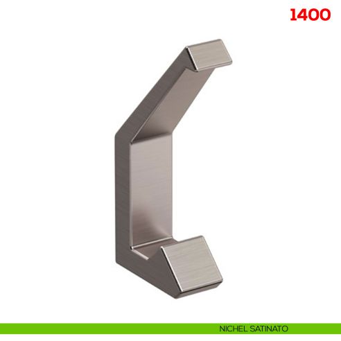 Appendiabiti da parete in metallo Mital 1400 nichel satinato