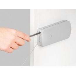 Emuca Microwinch Meccanismo a porta incernierata, 4 kg, Acciaio e Tecnoplastica, Grigia 2