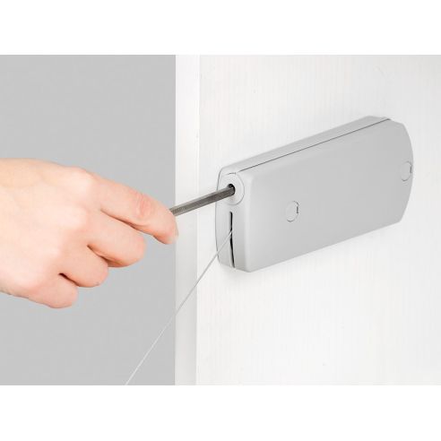 Emuca Microwinch Meccanismo a porta incernierata, 6 kg, Acciaio e Tecnoplastica, Grigia