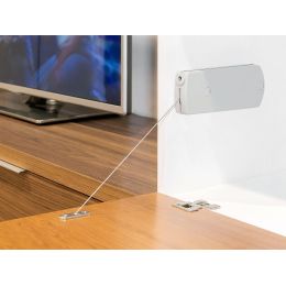 Emuca Microwinch Meccanismo a porta incernierata, 14 kg, Acciaio e Tecnoplastica, Grigia 2