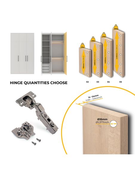 Emuca Lotto di 20 cerniere mezzo collo X91 con chiusura soft e Basetta Euro, altezza 0, Nichelato, Titanio