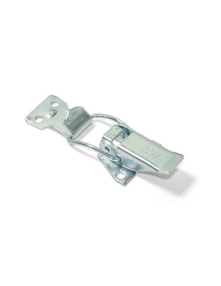 Emuca Lotto di 10 chiusure a leva per mobili, Acciaio, Zincato bianco