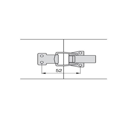 Emuca Lotto di 10 chiusure a leva per mobili, Acciaio, Zincato bianco