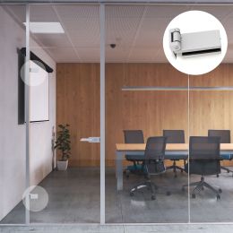 Emuca Cerniera per anta in vetro, cerniera orizzontale con forcella da 40 mm, per anta da 8-12 mm, anodizzata opaca 2