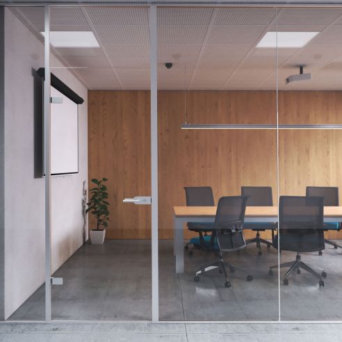 Emuca Serratura per porta in vetro con telaio in legno, scrocco orizzontale per porta in vetro 8-12mm, anodizzata opaca