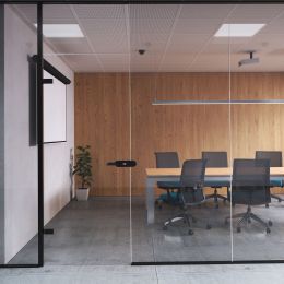 Emuca  Kit serratura e riscontro per porte a doppio vetro, scrocco orizzontale per porta in vetro 8-12mm, verniciata nera 2