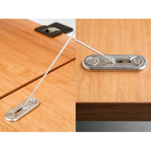 Emuca Meccanismo per porta a battente Miniwinch con coperchio, 14 kg, Acciaio e Tecnoplastica, Grigia