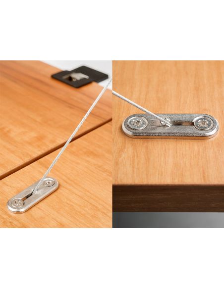 Emuca Meccanismo per porta a battente Miniwinch con coperchio, 14 kg, Acciaio e Tecnoplastica, Grigia