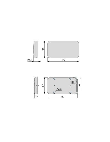 Emuca Meccanismo per porta a battente Miniwinch con coperchio, 14 kg, Acciaio e Tecnoplastica, Grigia