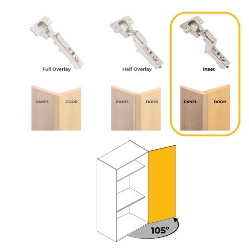 Emuca Lotto di 20 cerniere collo alto X92 con chiusura soft e basette a vite, altezza 0, Acciaio, Nichelato