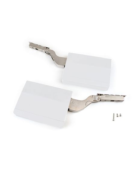 Emuca Set di braccetti per porte sollevabili Agile, 3200 - 9000, Acciaio e Tecnoplastica, Bianca