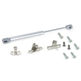 Emuca Lotto di 10 braccetti per porte elevabili H, 8 kg, corsa 100 mm, con agganci, Acciaio e Tecnoplastica, Grigia metallizzata 2