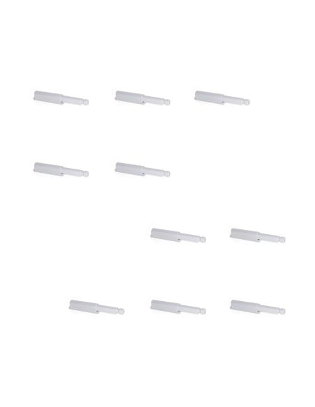 Emuca Lotto di 10 serrature per porte Push Latch da avvitare, Tecnoplastica, Grigia