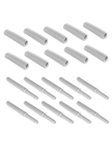 Emuca Lotto di 10 chiusure per porte da avvitare ai mobili con regolazione Push Lite, lunghezza 80 mm, Chiusura soft