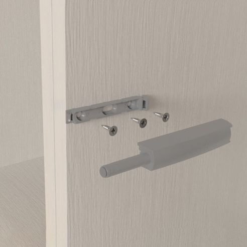 Emuca Lotto di 10 chiusure per porte da avvitare ai mobili con regolazione Push Lite, lunghezza 80 mm, Chiusura soft