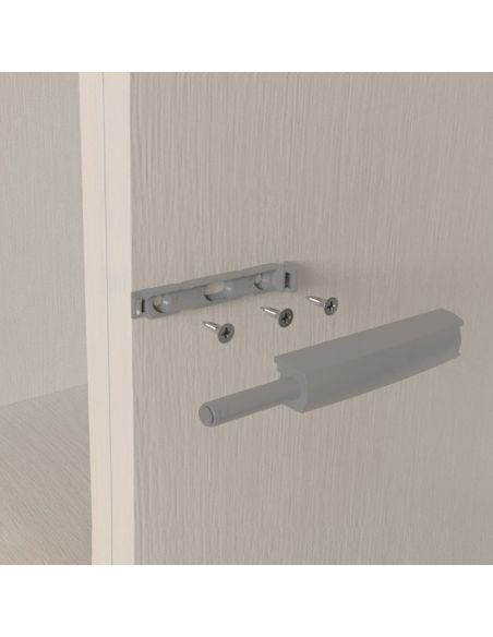 Emuca Lotto di 10 chiusure per porte da avvitare ai mobili con regolazione Push Lite, lunghezza 80 mm, Chiusura soft