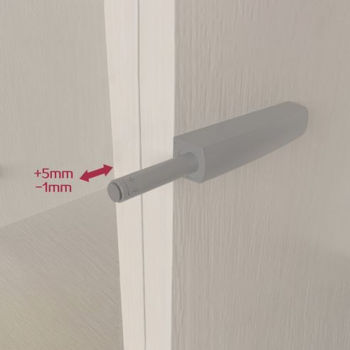 Emuca Lotto di 10 chiusure per porte da avvitare ai mobili con regolazione Push Lite, lunghezza 80 mm, Chiusura soft