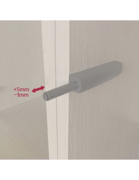 Emuca Lotto di 10 chiusure per porte da avvitare ai mobili con regolazione Push Lite, lunghezza 80 mm, Chiusura soft