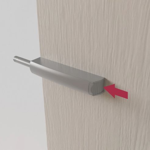 Emuca Lotto di 10 chiusure per porte da avvitare ai mobili con regolazione Push Lite, lunghezza 80 mm, Chiusura soft