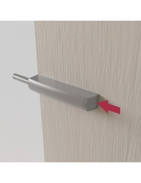 Emuca Lotto di 10 chiusure per porte da avvitare ai mobili con regolazione Push Lite, lunghezza 80 mm, Chiusura soft
