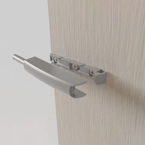 Emuca Lotto di 10 chiusure per porte da avvitare ai mobili con regolazione Push Lite, lunghezza 80 mm, Chiusura soft