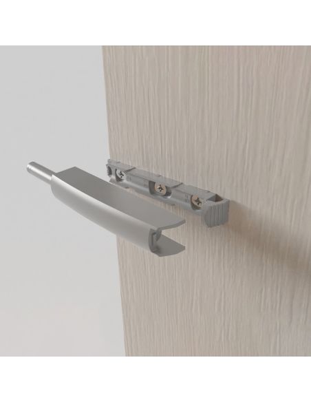 Emuca Lotto di 10 chiusure per porte da avvitare ai mobili con regolazione Push Lite, lunghezza 80 mm, Chiusura soft