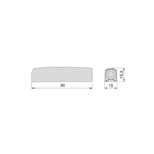 Emuca Lotto di 10 chiusure per porte da avvitare ai mobili con regolazione Push Lite, lunghezza 80 mm, Chiusura soft