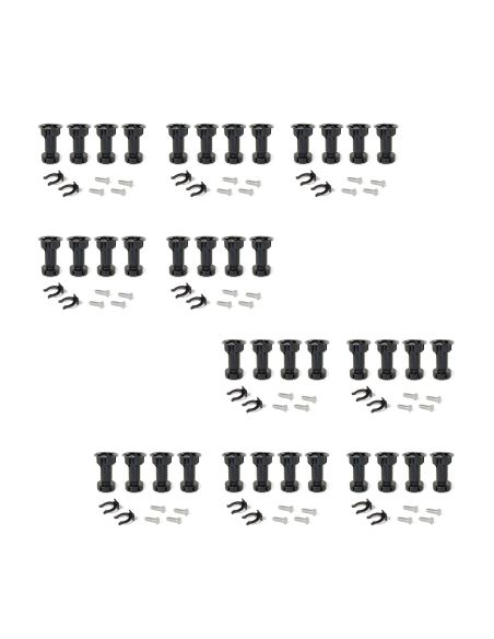 Emuca Piedino regolabile con base pre-assemblata per mobile, 98-115 mm, Plastica, Nero, 40 u.