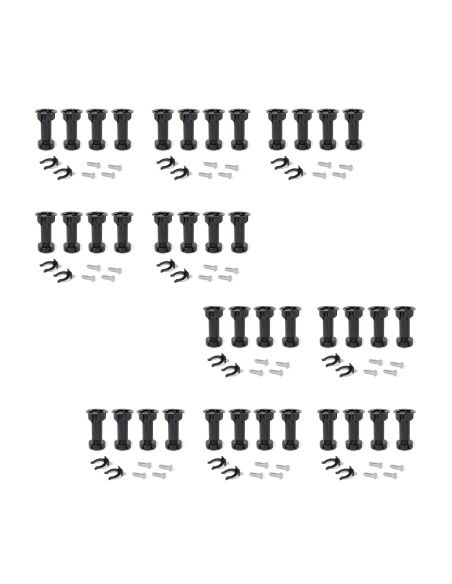 Emuca Piedino regolabile con base pre-assemblata per mobile, 118-135 mm, Plastica, Nero, 40 u.