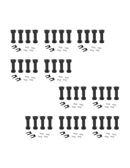 Emuca Piedino regolabile con base pre-assemblata per mobile, 148-165 mm, Plastica, Nero, 40 u.