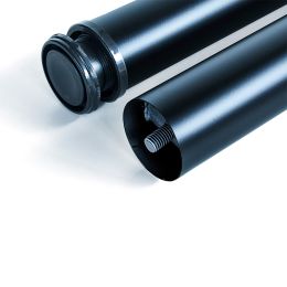 Emuca Lotto di 4 gambe per tavolo, diametro 60mm, H 830mm, Acciaio, Verniciato nero 2