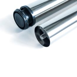 Emuca Lotto di 4 gambe per tavolo, diametro 60mm, H 710mm, Acciaio, Cromato lucido 2