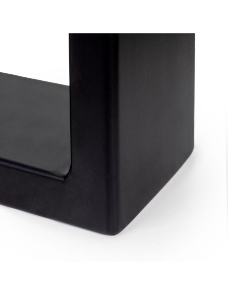 Emuca Set gambe da tavolo Square rettangolari, 720, Verniciato nero, Acciaio