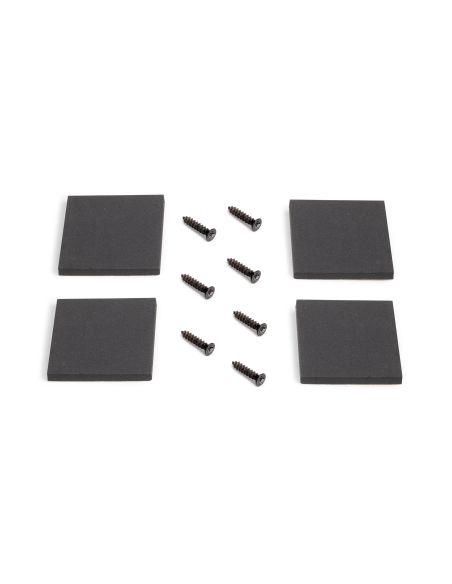 Emuca Set gambe da tavolo Square rettangolari, 720, Verniciato nero, Acciaio