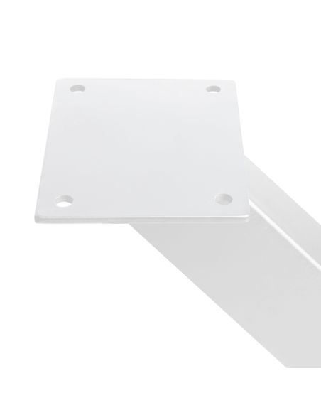 Emuca Set gambe Cross per tavolo, 695, Verniciato bianco, Acciaio
