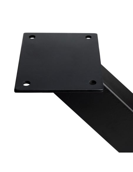 Emuca Set gambe Cross per tavolo, 695, Verniciato nero, Acciaio