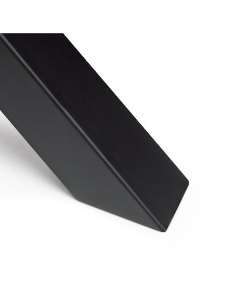 Emuca Set gambe Cross per tavolo, 695, Verniciato nero, Acciaio