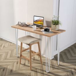 Emuca Lotto di 4 gambe Hairpin a 3 aste per tavolo, altezza 710mm, Acciaio, Verniciato bianco 2