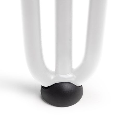 Emuca Lotto di 4 gambe Hairpin a 3 aste per tavolo, altezza 710mm, Acciaio, Verniciato bianco