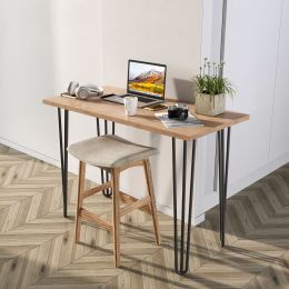 Emuca Lotto di 4 gambe Hairpin a 3 aste per tavolo, altezza 710mm, Acciaio, Verniciato nero 2