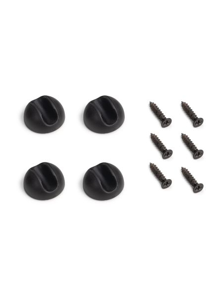 Emuca Lotto di 4 gambe Hairpin a 3 aste per tavolo, altezza 710mm, Acciaio, Verniciato nero