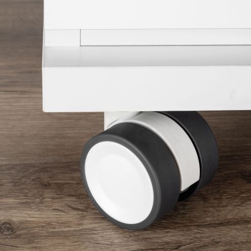 Emuca Lotto di 4 ruote Bowl 2 con piastra di montaggio, diametro 50 mm, Acciaio e Tecnoplastica