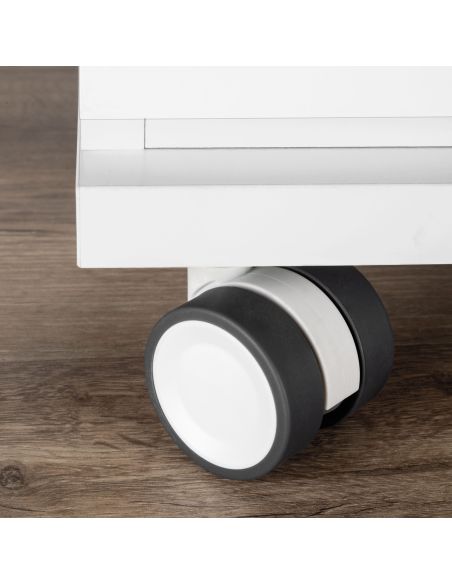 Emuca Lotto di 4 ruote Bowl 2 con piastra di montaggio, diametro 50 mm, Acciaio e Tecnoplastica