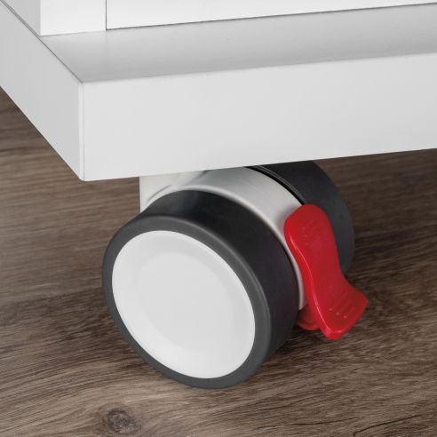 Emuca Lotto di 4 ruote Bowl 2 con piastra di montaggio, diametro 50 mm, Acciaio e Tecnoplastica