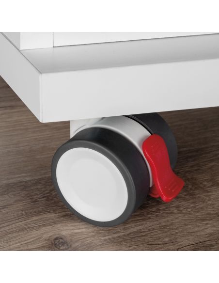 Emuca Lotto di 4 ruote Bowl 2 con piastra di montaggio, diametro 50 mm, Acciaio e Tecnoplastica