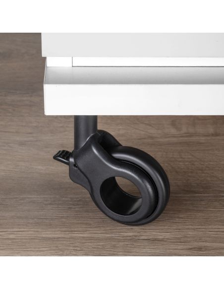 Emuca Lotto di 4 ruote Hole 2 con piastra di montaggio, diametro 60 mm, Acciaio e Tecnoplastica, Verniciato nero