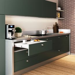 Emuca Guide per tavolo allungabile Shot, Champagne anodizzato, Alluminio 2