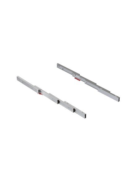 Emuca Guide per tavolo allungabile Lunch +39, Champagne anodizzato, Alluminio