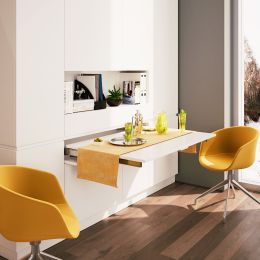 Emuca Guide per tavolo allungabile Lunch +39, Champagne anodizzato, Alluminio 2