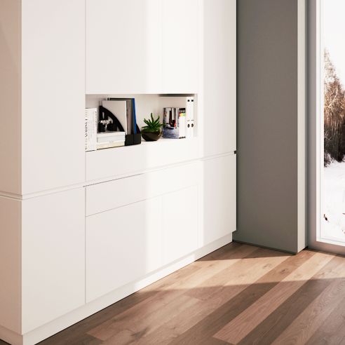 Emuca Guide per tavolo allungabile Lunch +39, Champagne anodizzato, Alluminio